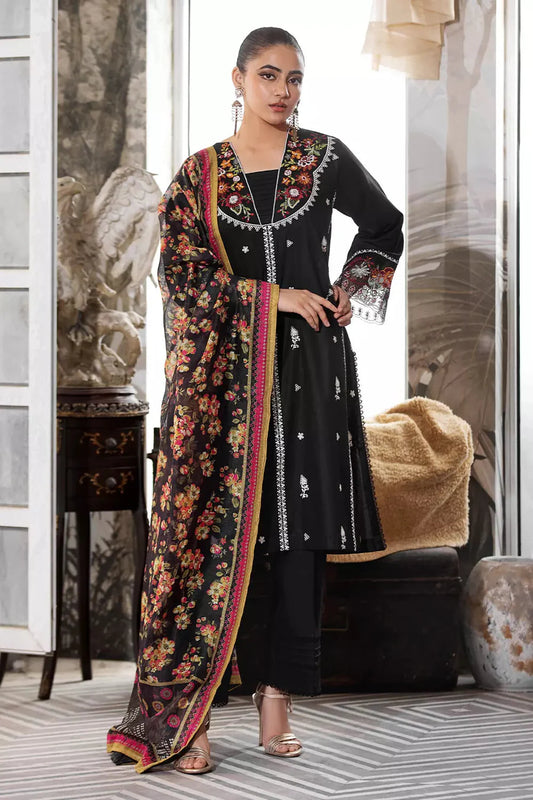 3PC Embroidered Unstitched Lawn Suit